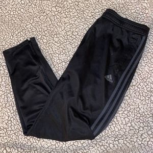 Adidas Black and Grey Track Pants Size Large